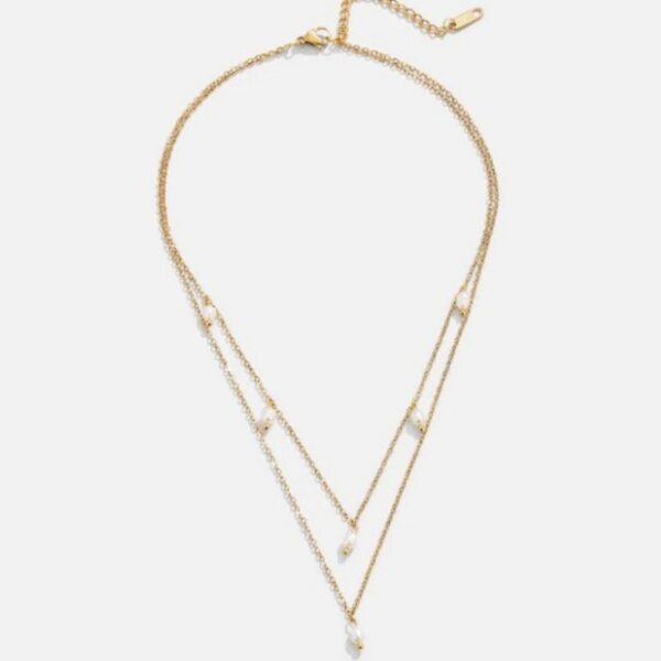 Women's 18K Gold-plated Natural Pearl Double-layer Twin Necklace - Image 5