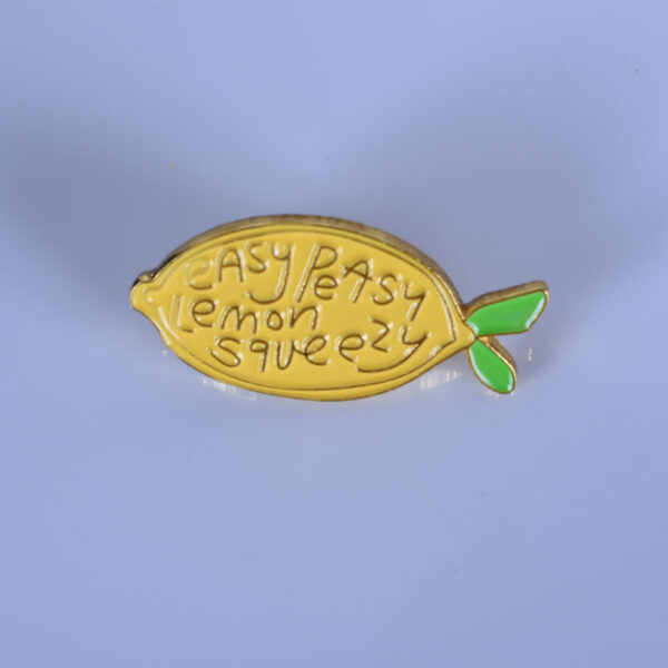 Dripping Oil Yellow Lemon Fruit Cute Kawaii Brooch - Image 4