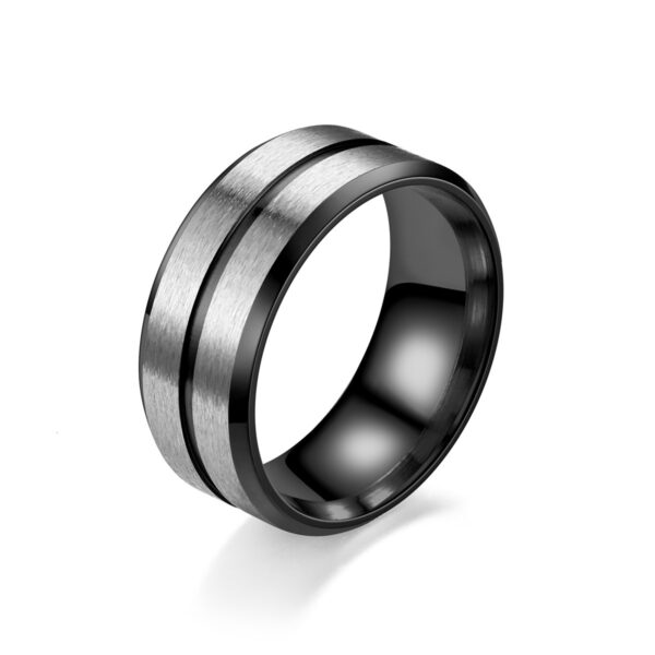 Creative And Minimalist Single Line Frosted Ring - Image 7