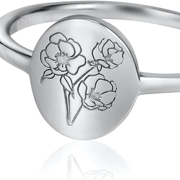 S925 Sterling Silver Women's Creative Flower Ring - Image 4