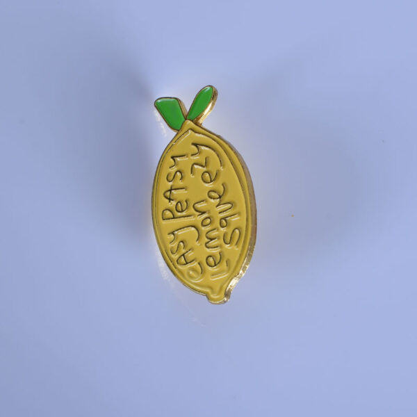 Dripping Oil Yellow Lemon Fruit Cute Kawaii Brooch - Image 3