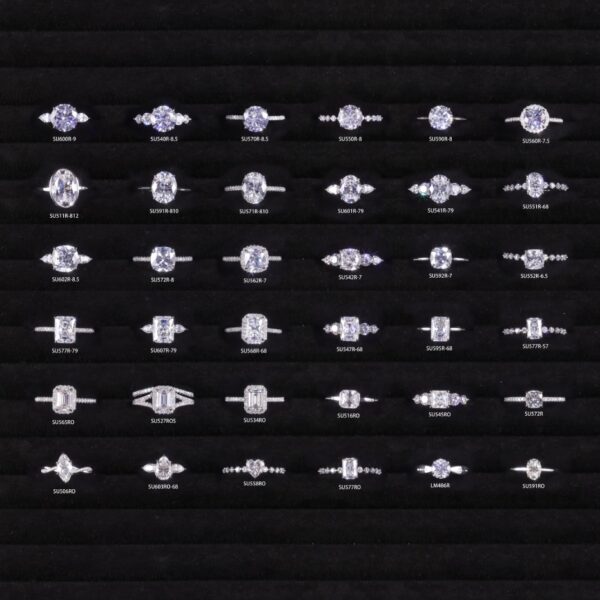 S925 Sterling Silver Moissanite Water Drop Ring Design New - Image 5