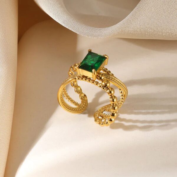 Light Luxury Exaggerated Niche Stainless Steel Ring - Image 8