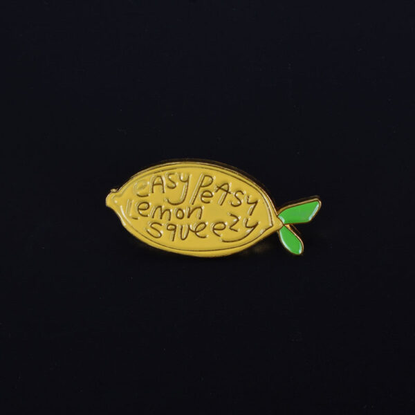 Dripping Oil Yellow Lemon Fruit Cute Kawaii Brooch - Image 2