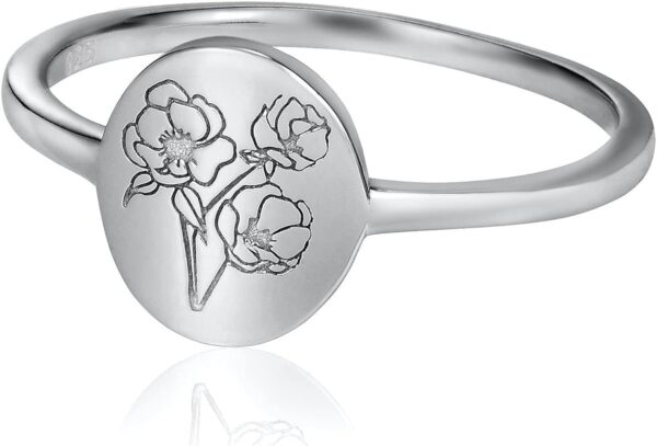 S925 Sterling Silver Women's Creative Flower Ring - Image 6