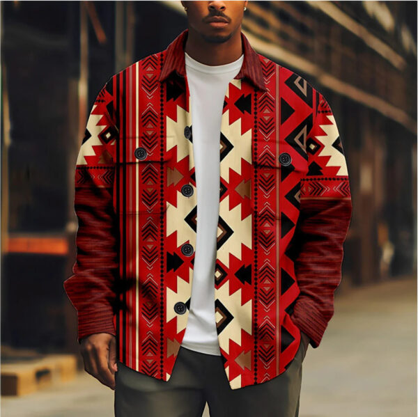 Fashion Individual Casual Printed Men's Jacket - Image 9