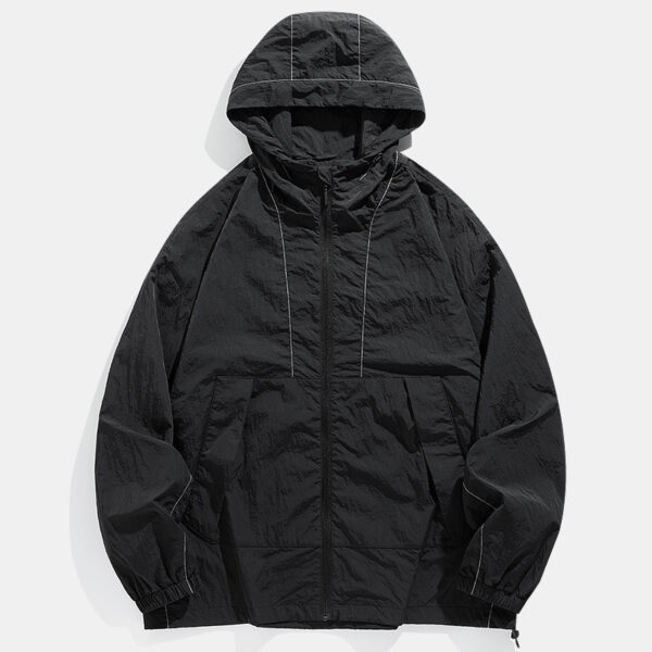 Outdoor Windproof Waterproof Crisp Loose Hoodie Workwear Jacket Coat - Image 8