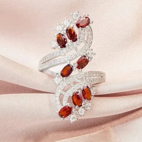 European And American Style Luxury American Style Ring Internet Celebrity Exaggerated Zircon - Image 7