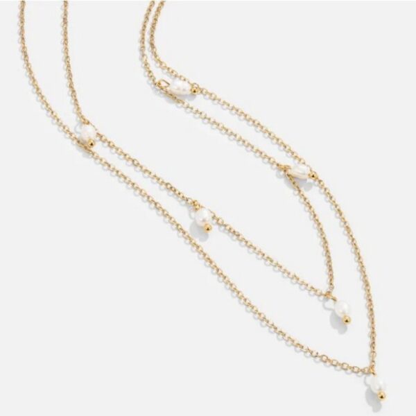 Women's 18K Gold-plated Natural Pearl Double-layer Twin Necklace - Image 4