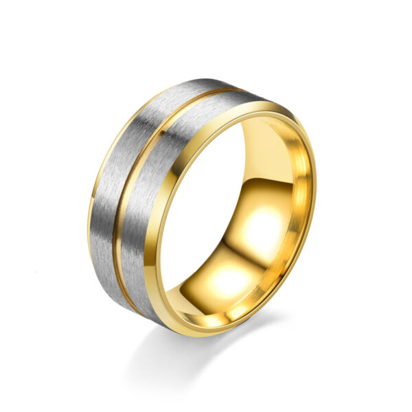 Creative And Minimalist Single Line Frosted Ring - Image 8