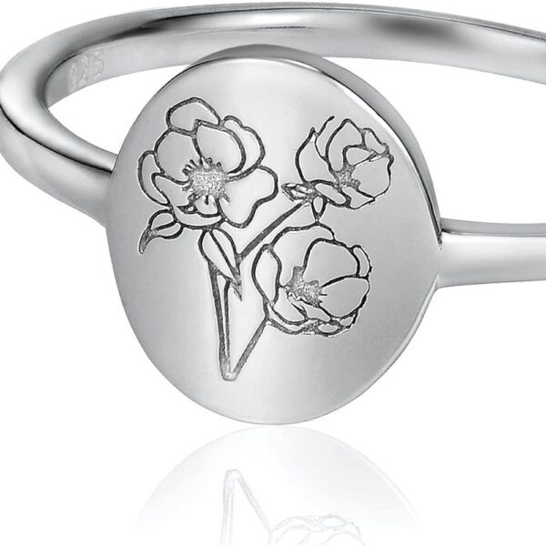 S925 Sterling Silver Women's Creative Flower Ring - Image 5