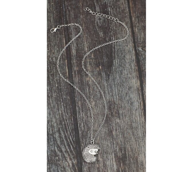 Retro Style Hedgehog Silver Alloy Pendant Necklace - Image 5