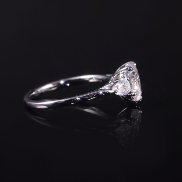 S925 Sterling Silver Moissanite Water Drop Ring Design New - Image 4