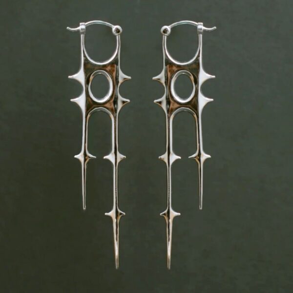 Zinc Alloy Hollow Thorns Earring Ear Clip