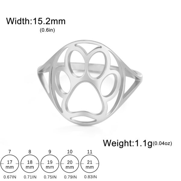 Stainless Steel Animal Ring Ladies Ring - Image 4