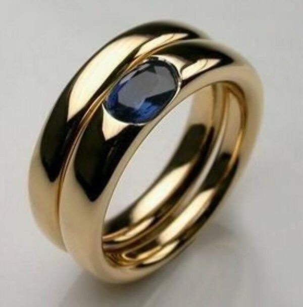 18K Gold Copper Inlaid Zircon Ring Personalized Creative High Sense Female - Image 6
