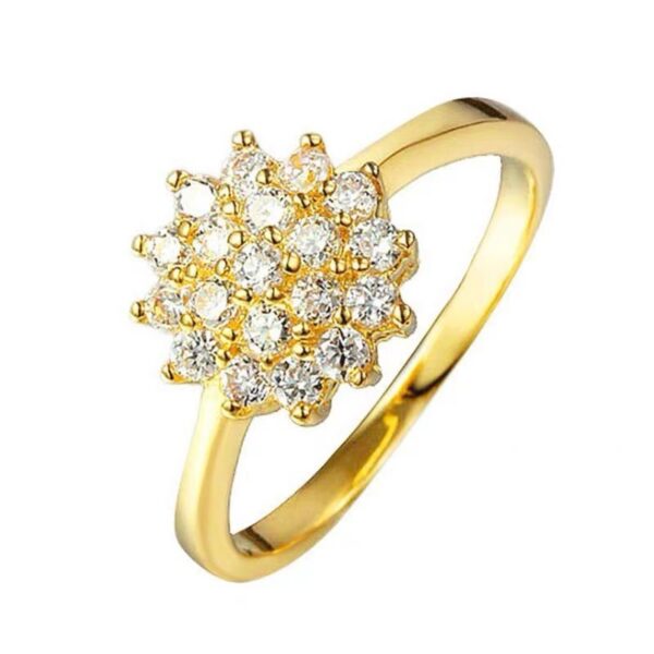 Simple Personality SUNFLOWER Zircon Ring For Women - Image 5