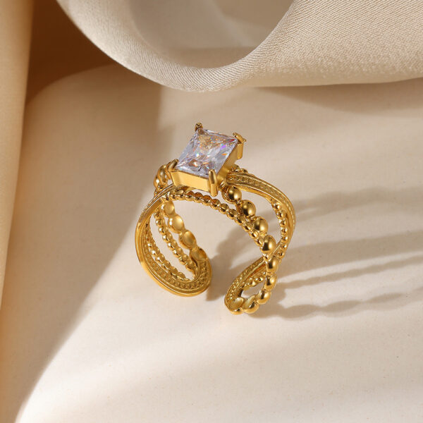 Light Luxury Exaggerated Niche Stainless Steel Ring - Image 7