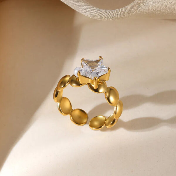 Light Luxury Exaggerated Niche Stainless Steel Ring - Image 9