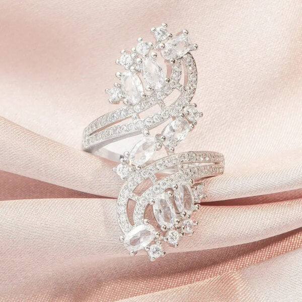 European And American Style Luxury American Style Ring Internet Celebrity Exaggerated Zircon - Image 5