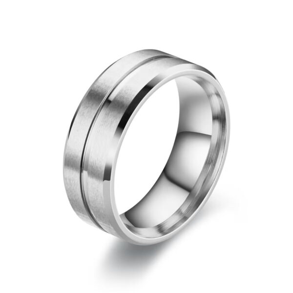 Creative And Minimalist Single Line Frosted Ring - Image 6