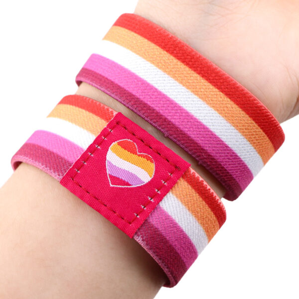 Athletic Wristguards Thermal Transfer Elastic Polyester Rainbow Stretch Wristband Wrist Strap - Image 7