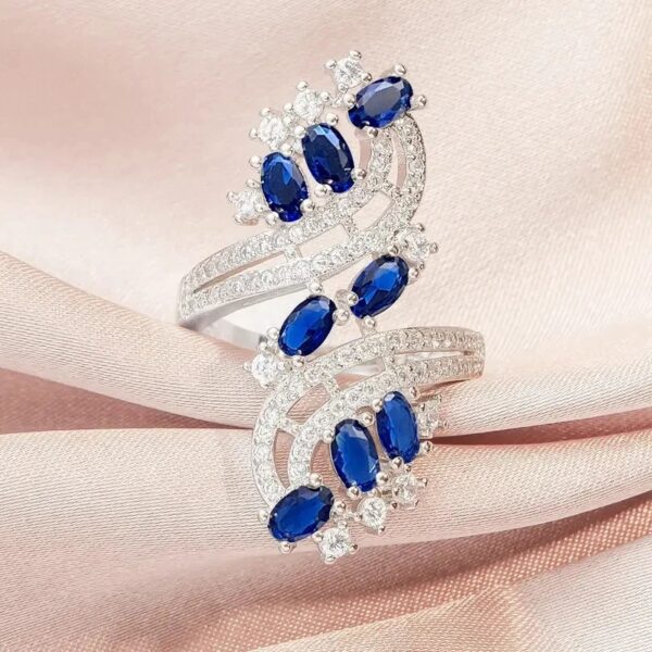 European And American Style Luxury American Style Ring Internet Celebrity Exaggerated Zircon - Image 9