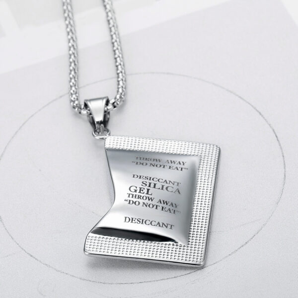 Desiccant Pendant Cool Titanium Steel Men's Necklace