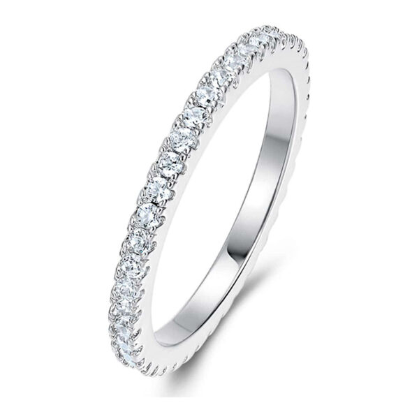 Fashion Special-interest Non-fading Single Row Full Rhinestone Zircon Ring For Women - Image 4
