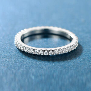 Fashion Special-interest Non-fading Single Row Full Rhinestone Zircon Ring For Women