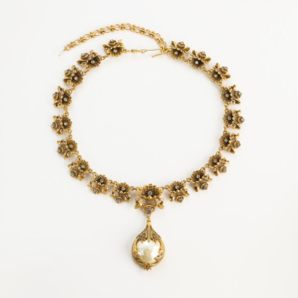 Personality Trendy Brass Baroque Pearl Necklace - Image 6