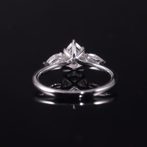 S925 Sterling Silver Moissanite Water Drop Ring Design New - Image 3