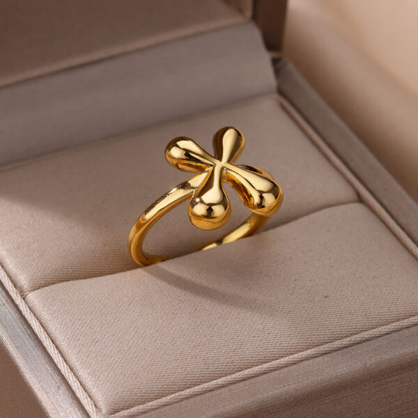 Cute Bubble Letters Ring Gold 18K Gold Plated Ring - Image 3
