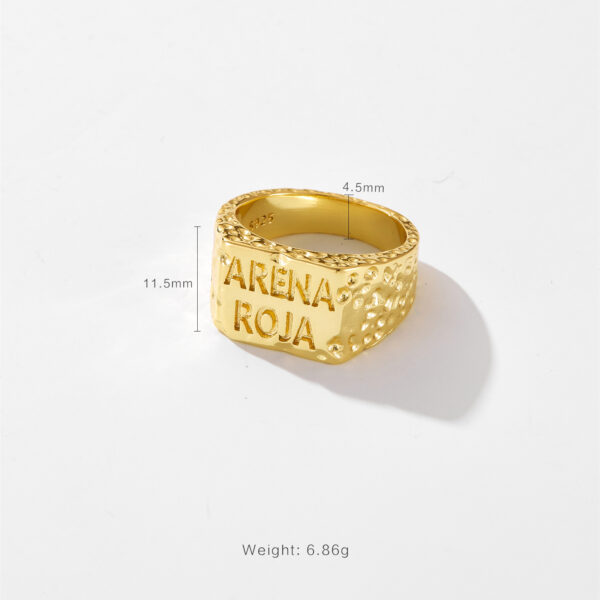 Women's Creative Fashion English Printing Ring - Image 2