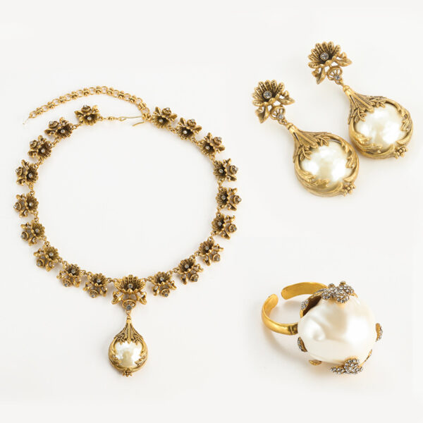 Personality Trendy Brass Baroque Pearl Necklace - Image 5