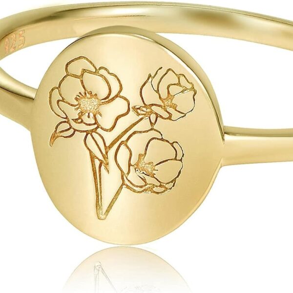 S925 Sterling Silver Women's Creative Flower Ring - Image 3