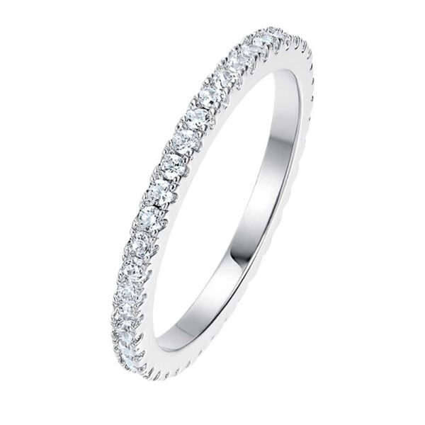 Fashion Special-interest Non-fading Single Row Full Rhinestone Zircon Ring For Women - Image 6