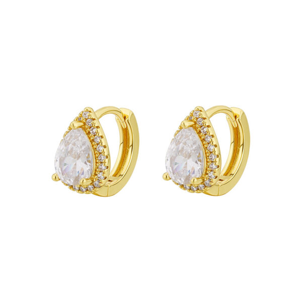 French Style Small Water Drop Ear Studs Simple Micro-inlaid Personality - Image 4