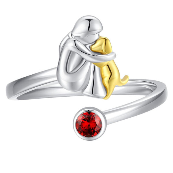 Girl And Dog Pet Ring Ring - Image 4