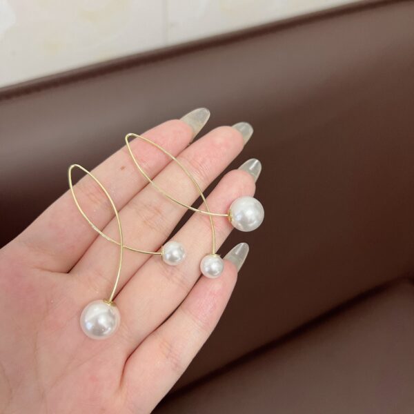 Unique Cross Pearl Earrings Fashion Simple - Image 4