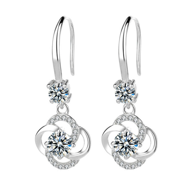 S925 Sterling Silver Earrings South Korea Elegant Long - Image 5