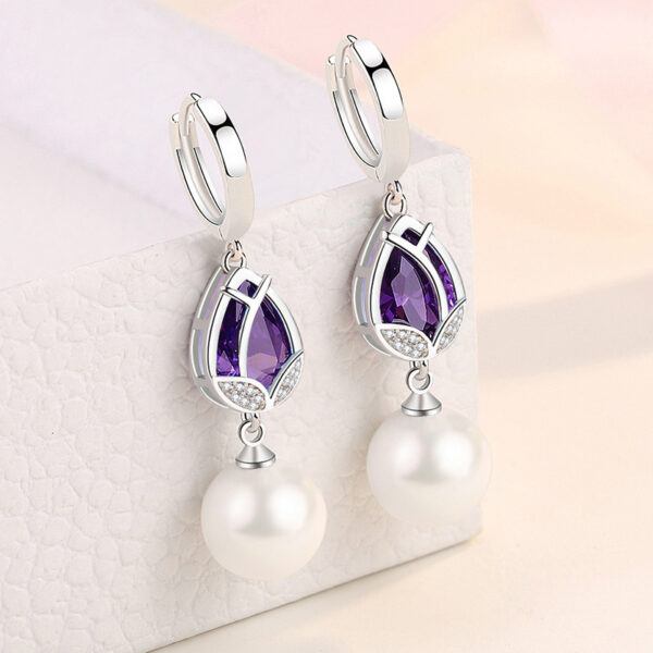 Tulip Pearl Earrings Ladies New - Image 2