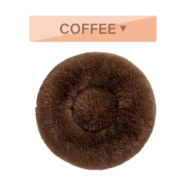 Fluffy Donut Dog Bed  Warm Soft Long Plush Pet Cushion Dog House Cat  Bed Washable Pet Sofa Mat Calming Samll Large Dog Beds - Image 8