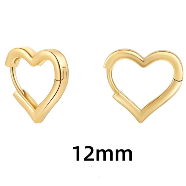 Women's Simple Hollow Pentagram Love Square Twist Earrings - Image 3