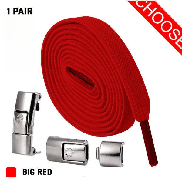 Press Lock Shoelaces Without Ties Elastic Laces Sneaker 8MM Widened Flat No Tie Shoe Laces Kids Shoelace For Shoes - Image 9