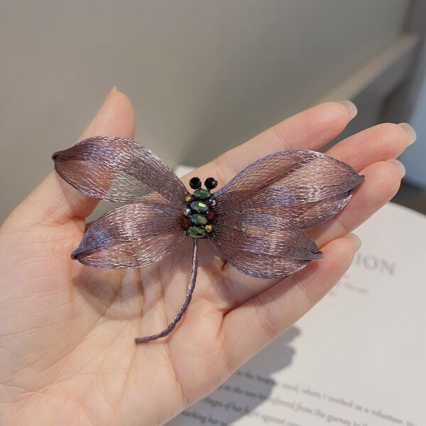 Retro High-grade Gradient Two-color Brooch Dragonfly Elegant - Image 4