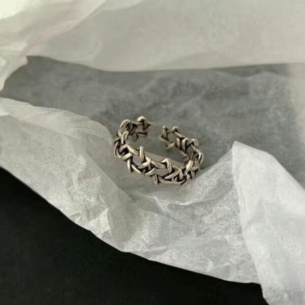 Retro Retro Roman Numerals Three-piece Ring Set Women - Image 9