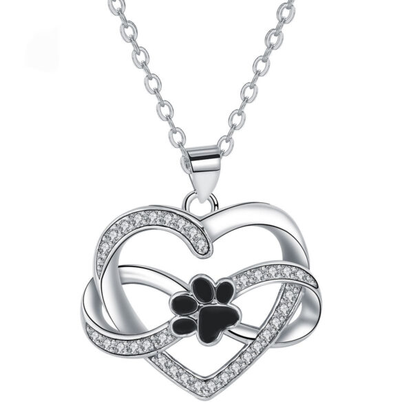 New Infinite Symbol Love Paw Print Necklace For Women - Image 4