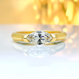 Design Couple New Simple Horse Eye Diamond Ring