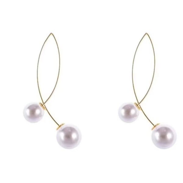 Unique Cross Pearl Earrings Fashion Simple - Image 5